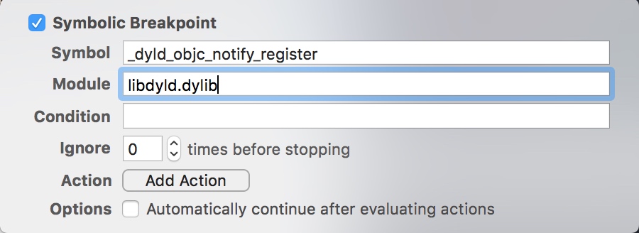 对_dyld_objc_notify_register()函数下断点